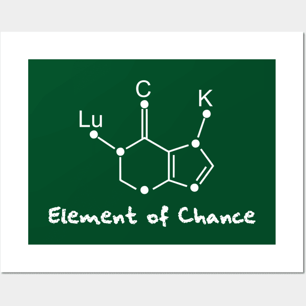 chemical formula of luck Wall Art by Typography Dose